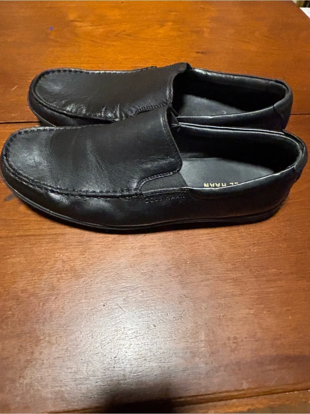 Cole Haan Men’s Black Leather Venetian Driving Loafers Size 10M Style C2740FCK16